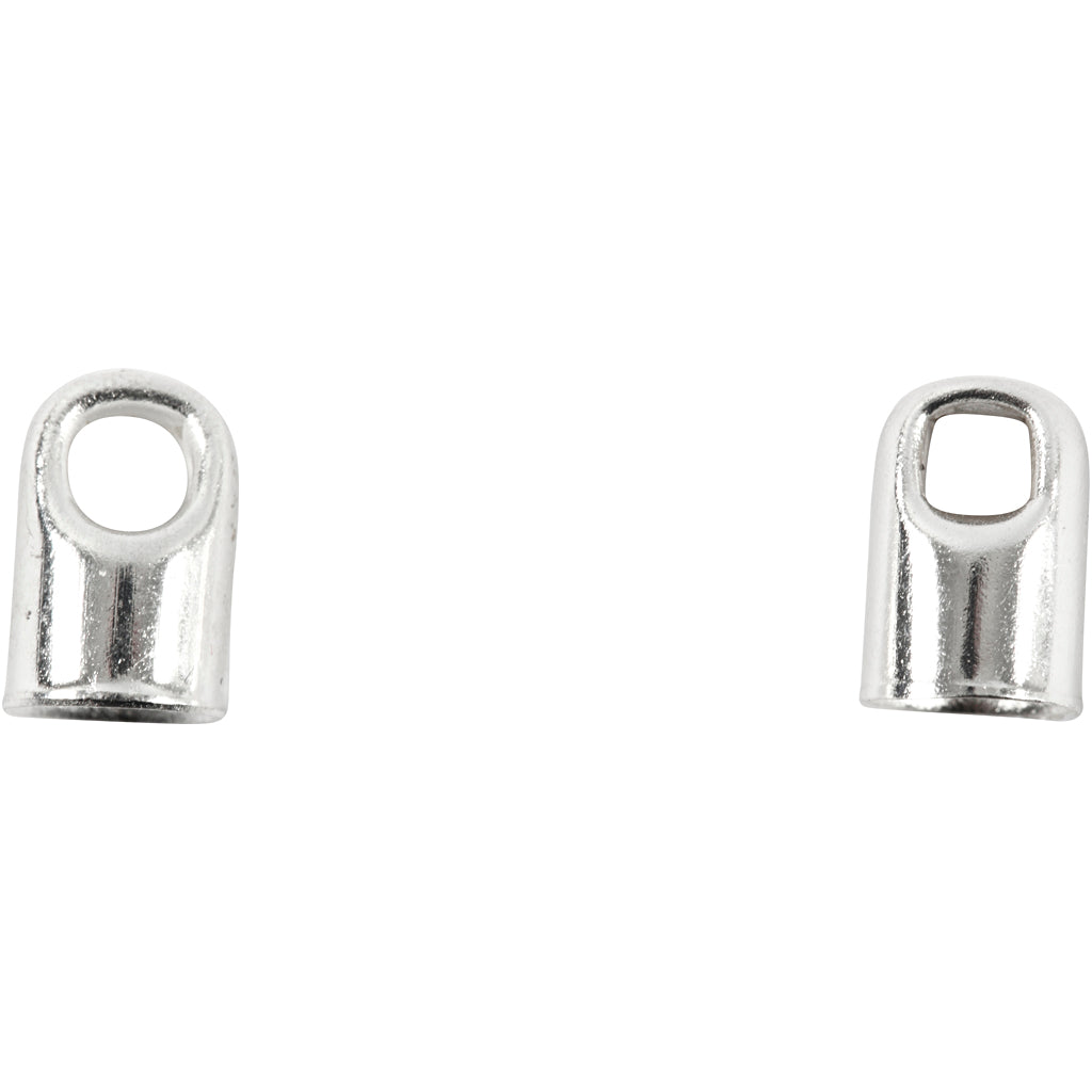 Creativ Company End Cap Silvered, 8st.
