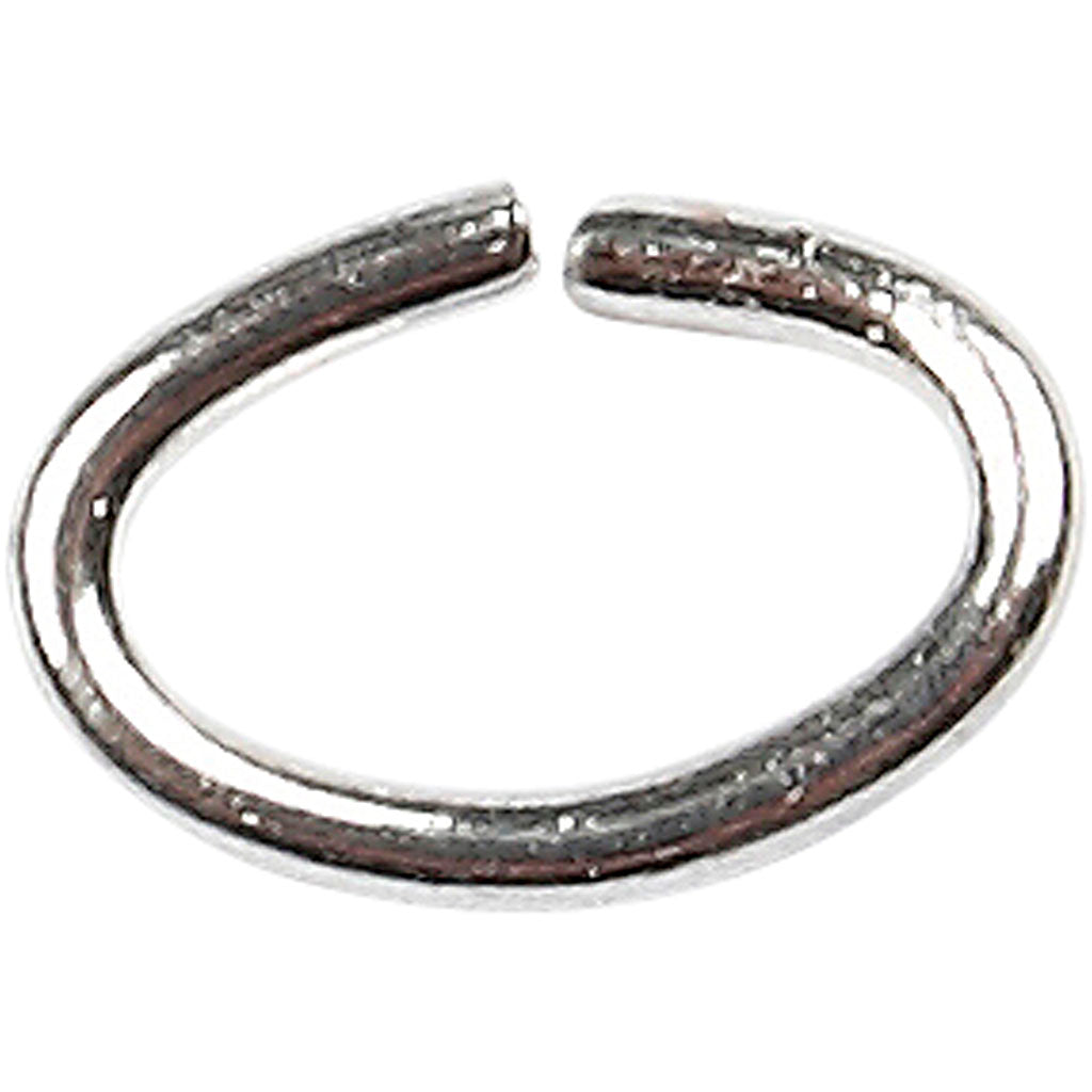 Creativ company ring, oval, thickness 0.7 mm, silver-plated, 50 pieces in a box