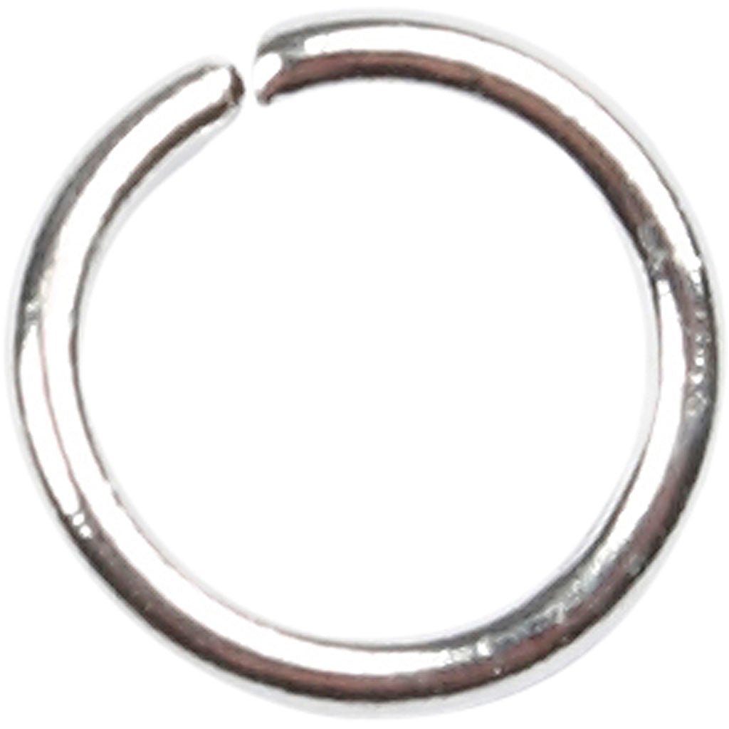Creativ company rings, size 5.4 mm, thickness 0.7 mm, silver-plated, 500 pieces in a box