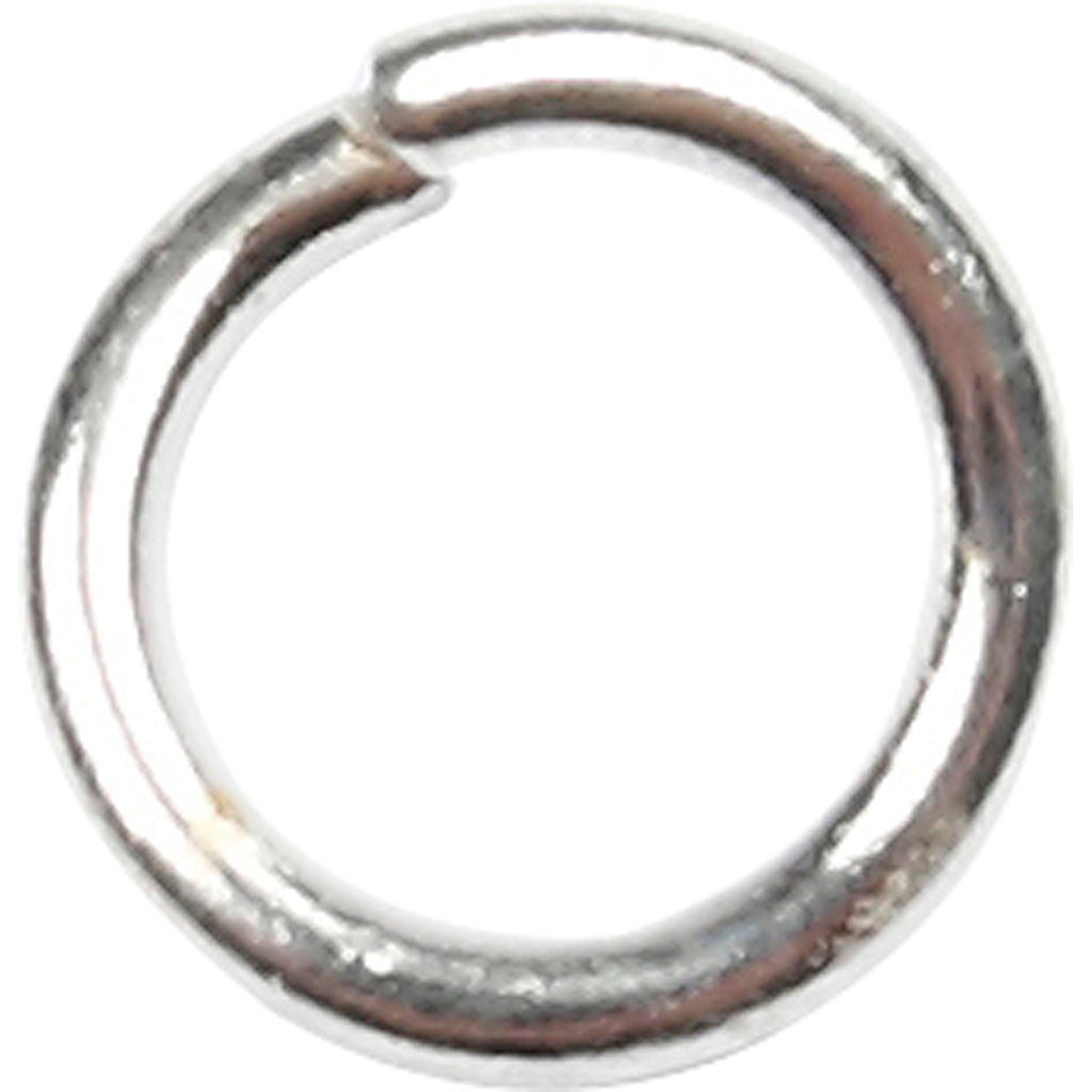 Creativ company rings, size 4.4 mm, thickness 0.7 mm, silver-plated, 500 pieces in a box