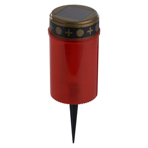 Grave light LED solar red ø7xh20cm
