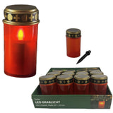 Grave light LED solar red ø7xh20cm