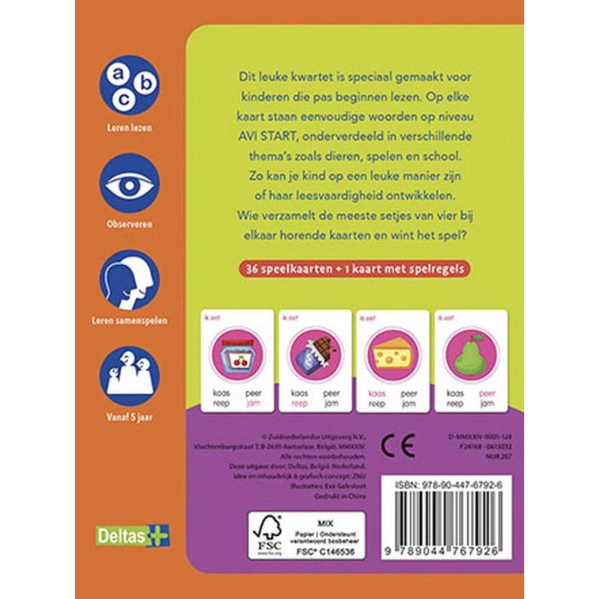 Deltas kwartet - eerste woorden lezen (avi start)