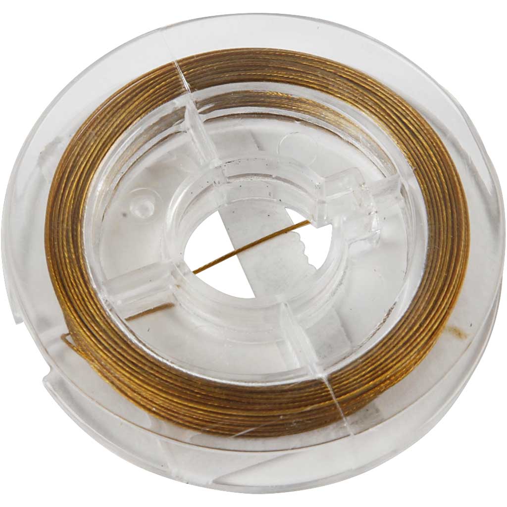 Creativ company jewelry wire, thickness 0.38 mm, gold, 10 m 1 roll