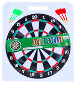 No brand dartboard tweezijdig met 6 pijlen 37 cm | 3 stuks