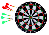 No brand dartboard tweezijdig met 6 pijlen 37 cm | 3 stuks