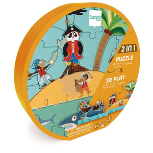 Dáma karcolás puzzle kalózok 36 db