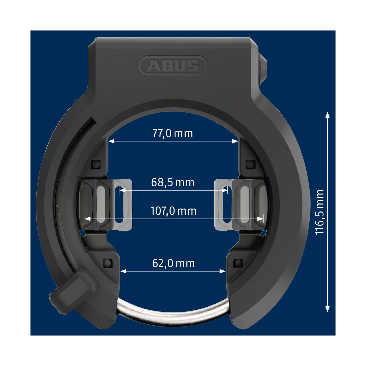 „ABUS Frame Ringslot 6950M R XPLUS“. 9 apsaugos lygis. Su dideliu ratu