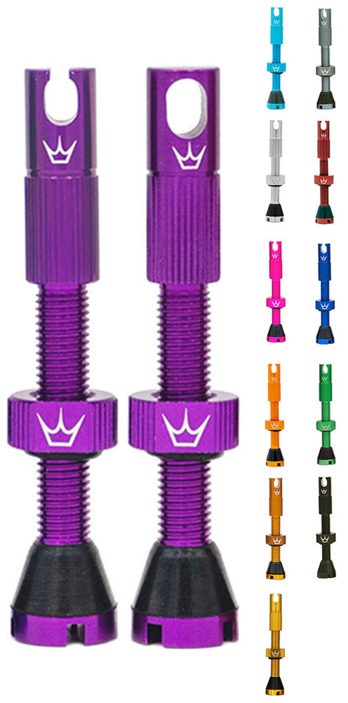 Peaty's chris king mk2 tubless valves - 42mm | matte slate