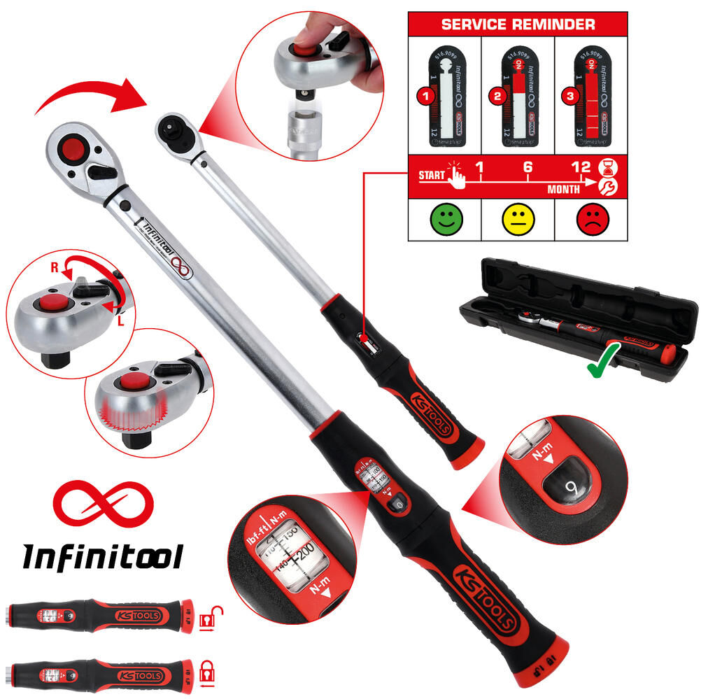 Ks tools ks-tools infinitool torque wrench torque wrench 1 2 ks-tools 60-320nm