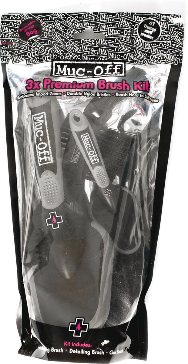 Muc-off 3 x pinceau pinceau set 3 pièces