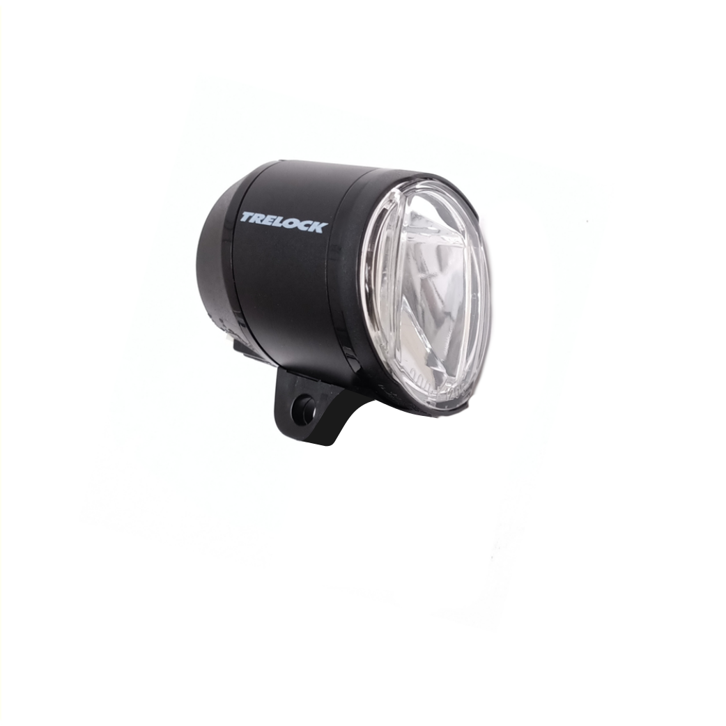 Trelock LED reflektor LS 910 Prio 50 Lux, odpowiedni do czarnego roweru 6-12 V, opakowanie warsztatowe