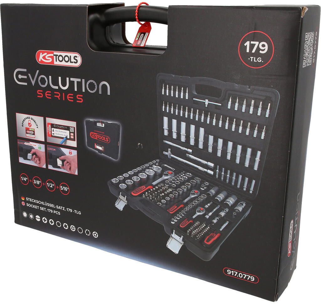 Ks tools ks-tools steeksleutel-sets socket wrench set 179tlg.