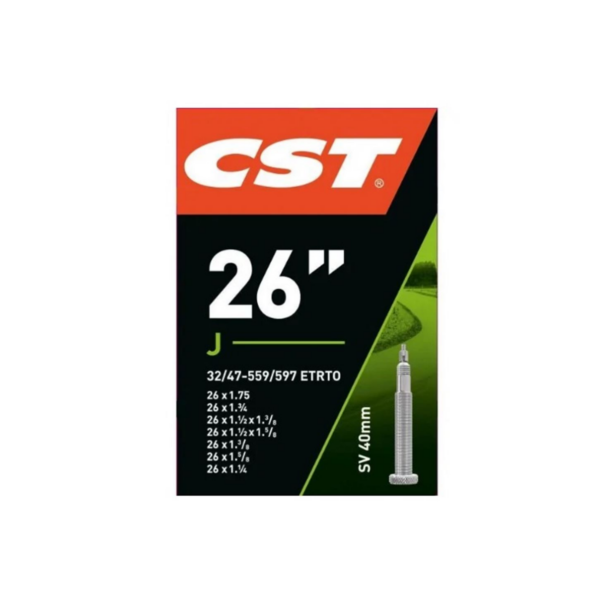CST vnútorná trubica 26 x1,75-1 1 4 Etrto 32 47-559 597, ventil: Presta francúzsky 40 mm