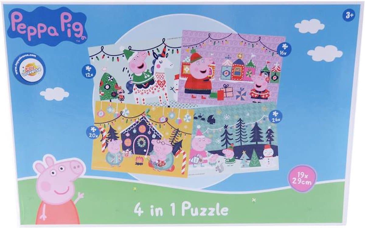 Children's puzzles - Peppa Pig Christmas - Puzzle - 4 in 1 puzzle