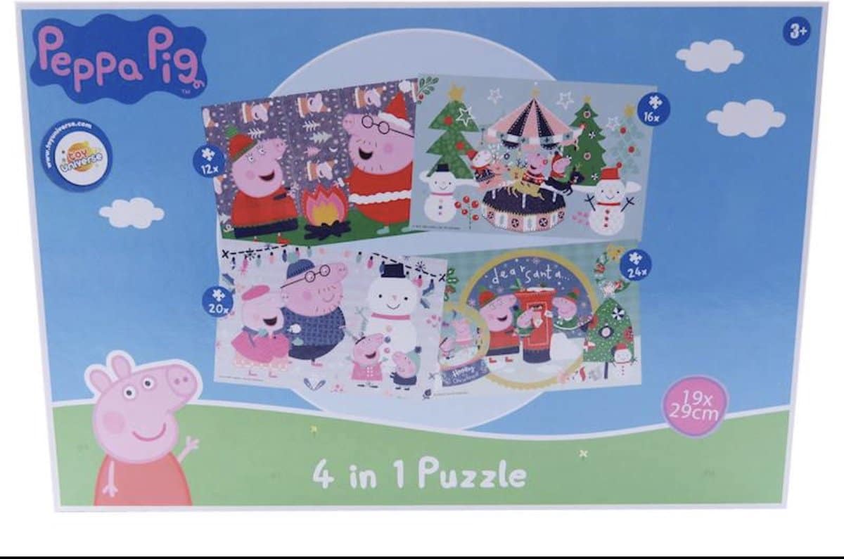 Puzzle di Natale Pig Peppa - 4in1 - 12+16+20+24 pezzi