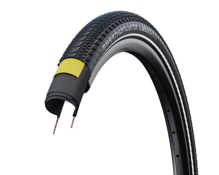 Klappband Schwalbe Marathon Almotion V-Guard 28 x 2,15 55-622 mm-schwarz mit Reflexion