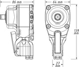 Hazet impact wrench 9012ptt. impact screwdriver 1 2 twin turbo 550nm