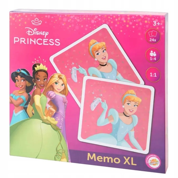 Introducción al juego de memo de princesa de Disney XL 24 cartas