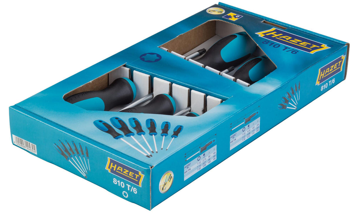Hazet screwdriver set 810t 6 screwdriver set torx