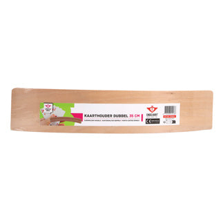Longfield wooden double card holder 35 cm
