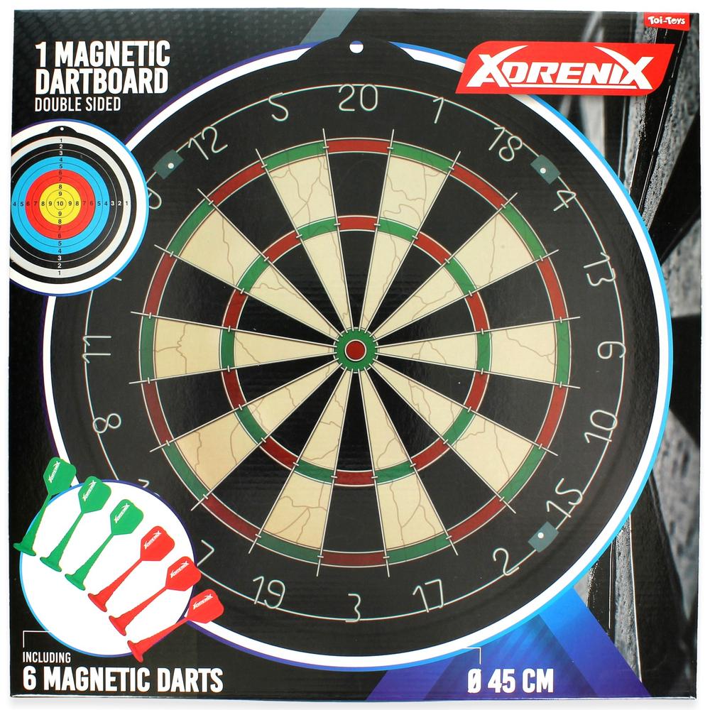 Toi-toys dartboard magnetic 45 cm with 6 magnetic darts