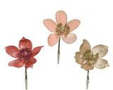 Kwiat Decoris z brokatem na klipsie średnica 12cm