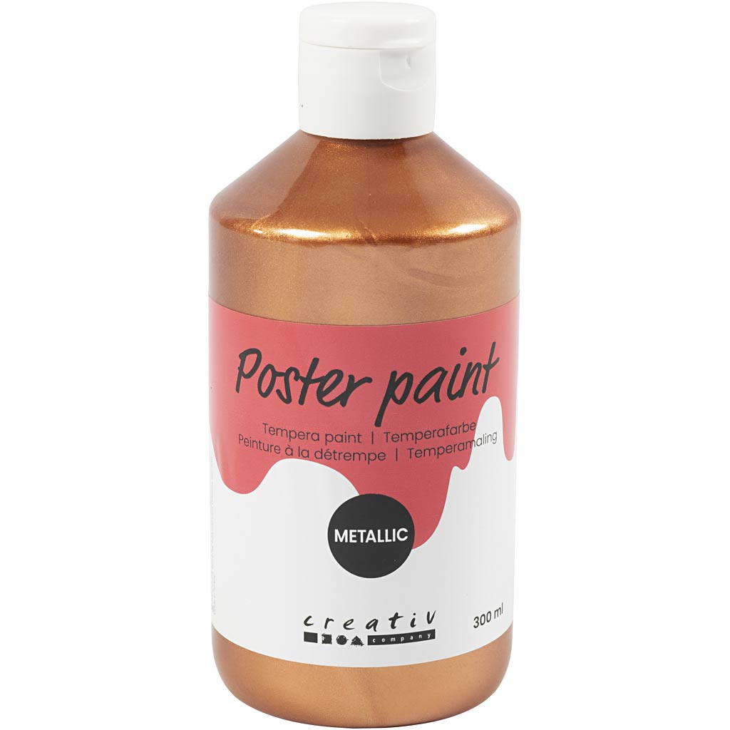 Creativ company tempera verf metallic , metallic koper, 300 ml 1 doos