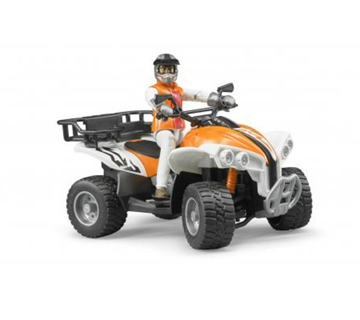 Bruder Quad mat Chauffer orange a wäiss