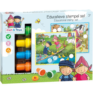 Bambolino Toys Fien and Teun educational stamp set 14-piece