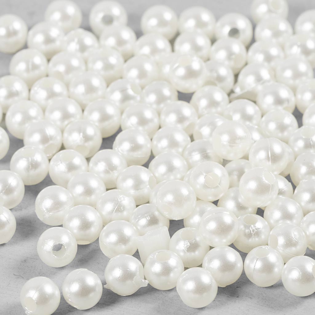 Creativ company waskralen, d 5 mm, gatgrootte 1,7 mm, parelmoer, 110 stuk 1 doos