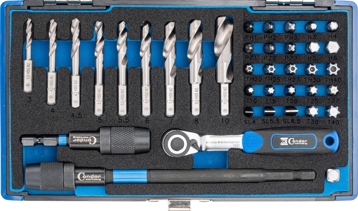 Condor special drill set 39600 spiral drill bits hss-g 38tlg.