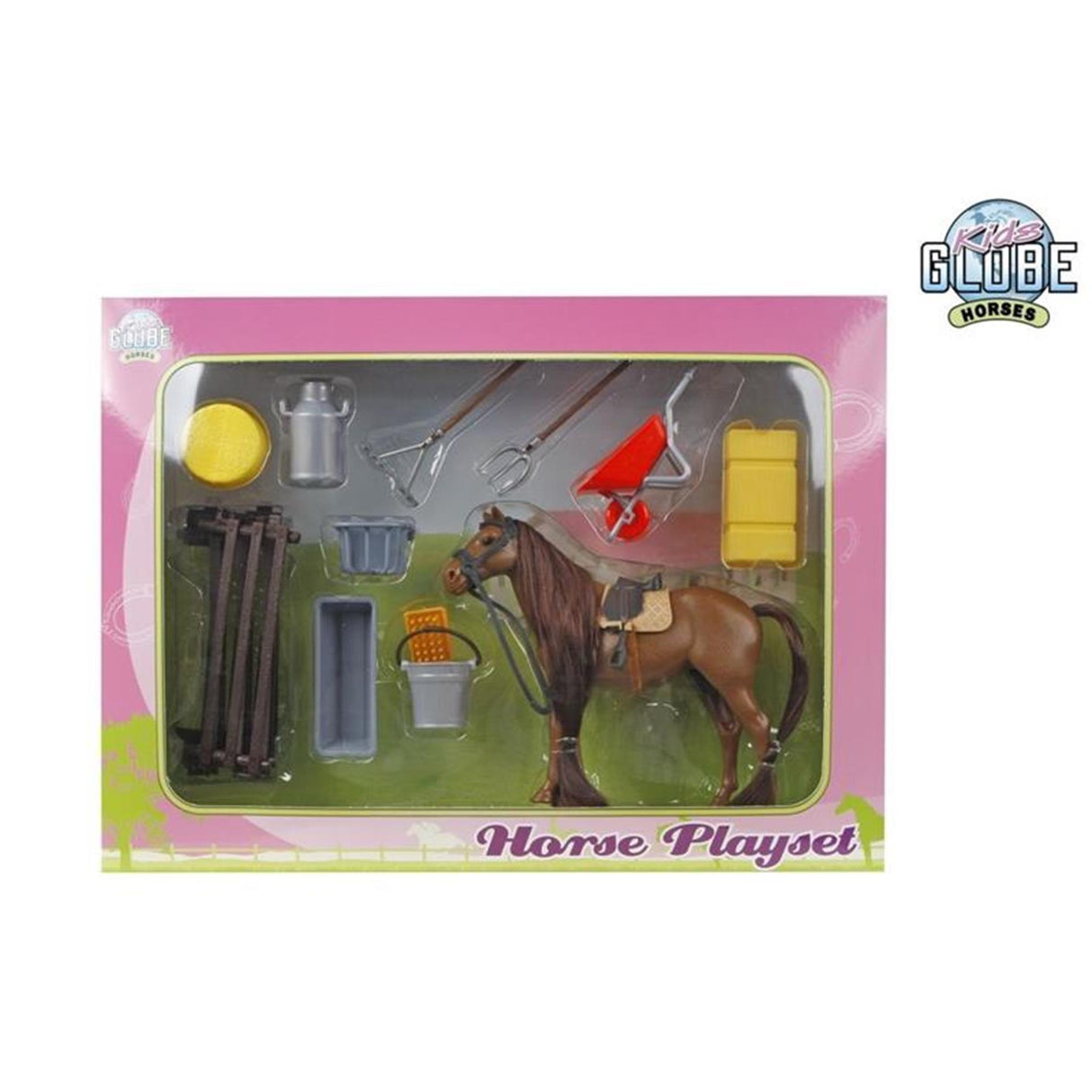 Play Globe Play Set s koněm a doplňky, 13 cm