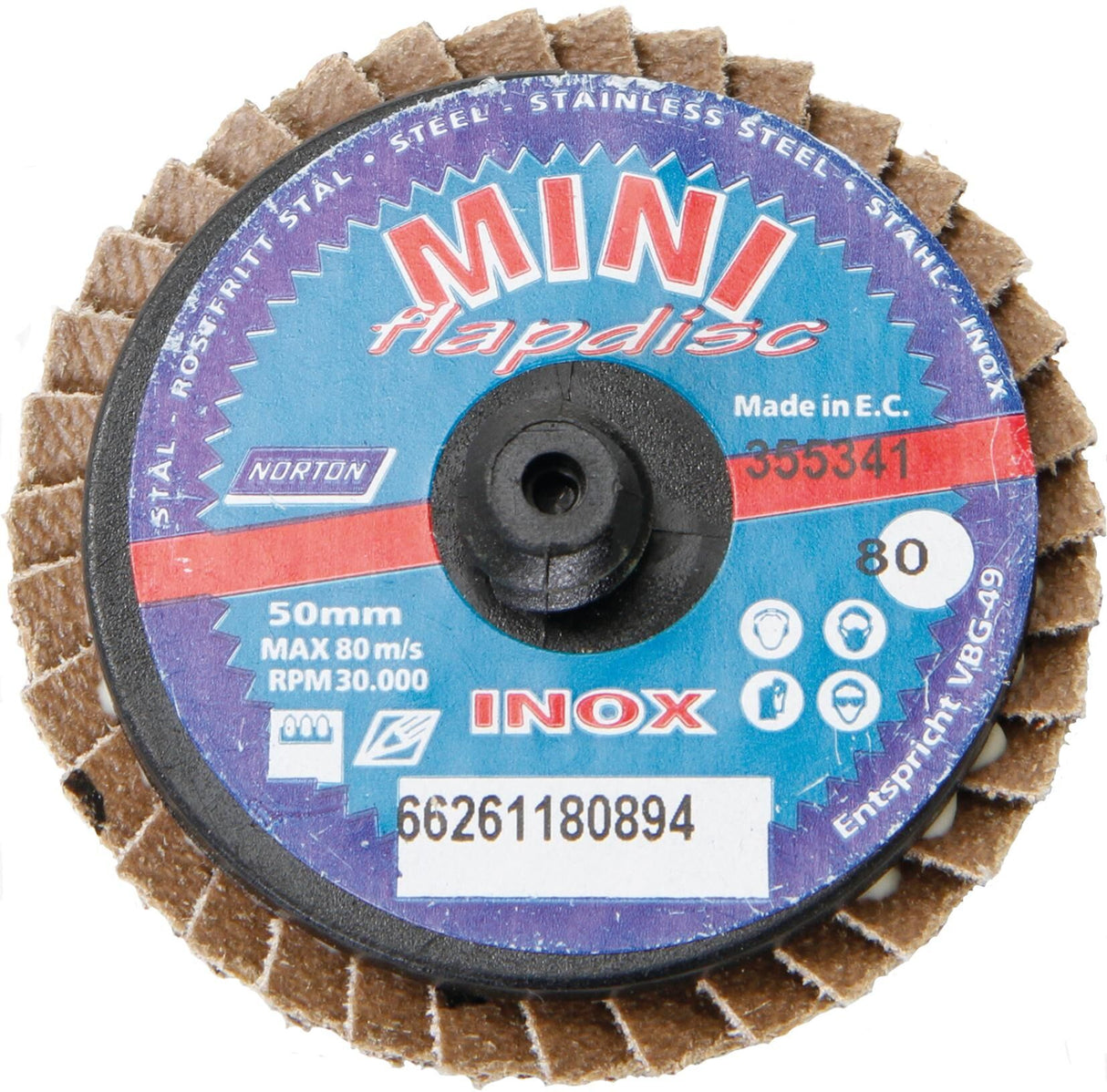 Norton disque à lamelles mini lamelle x-treme rondelle 50mm p80