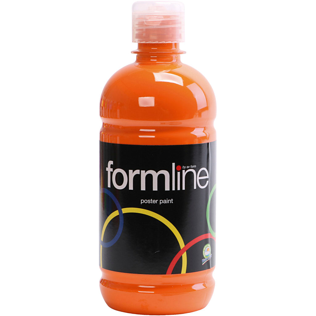 Creativ company tempera verf mat, oranje, 500 ml 1 fles