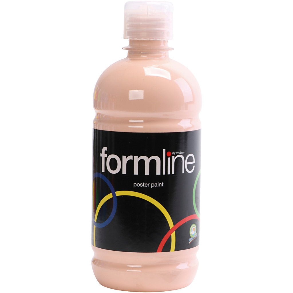 Creativ company tempera verf mat, beige, 500 ml 1 fles