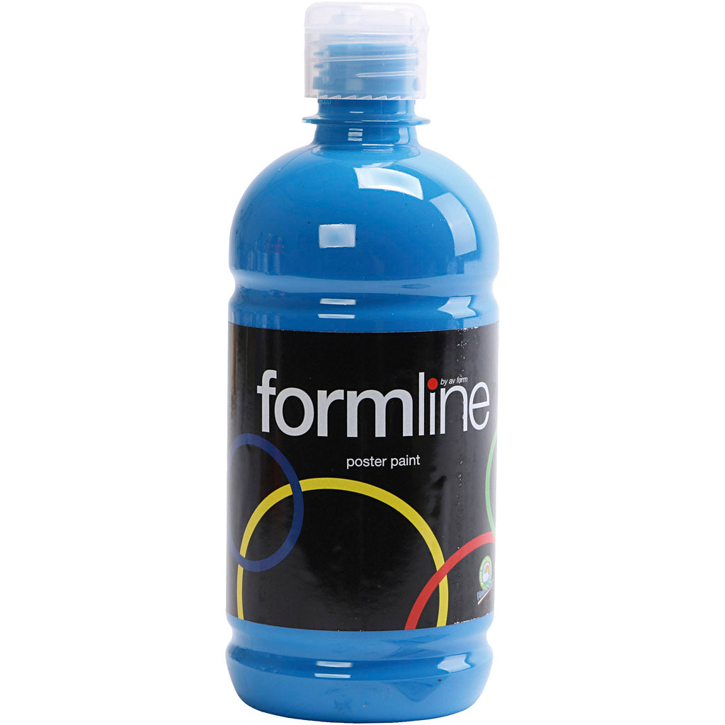 Creativ company tempera verf mat, primair blauw, 500 ml 1 fles