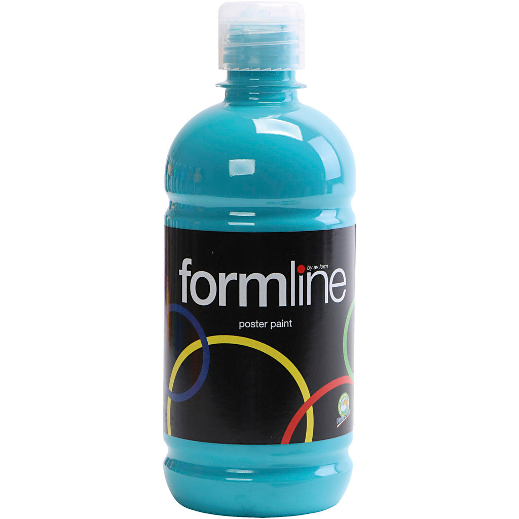 Creativ company tempera verf mat, turquoise, 500 ml 1 fles