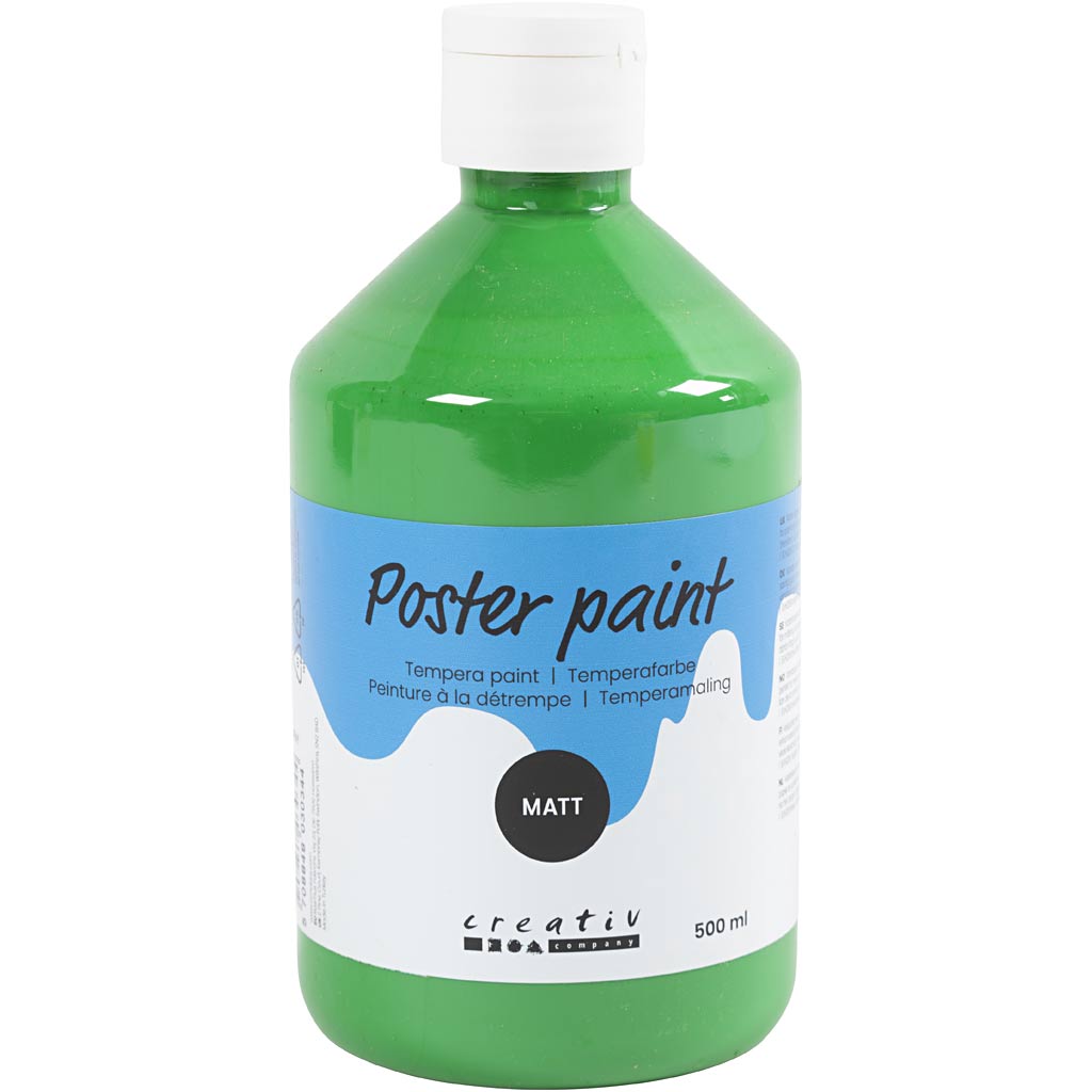 Creativ company tempera verf mat, groen, 500 ml 1 fles