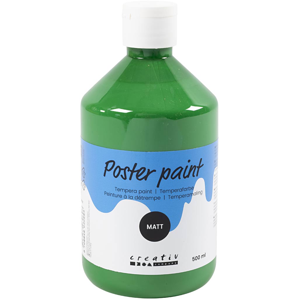 Creativ company tempera verf mat, donkergroen, 500 ml 1 fles