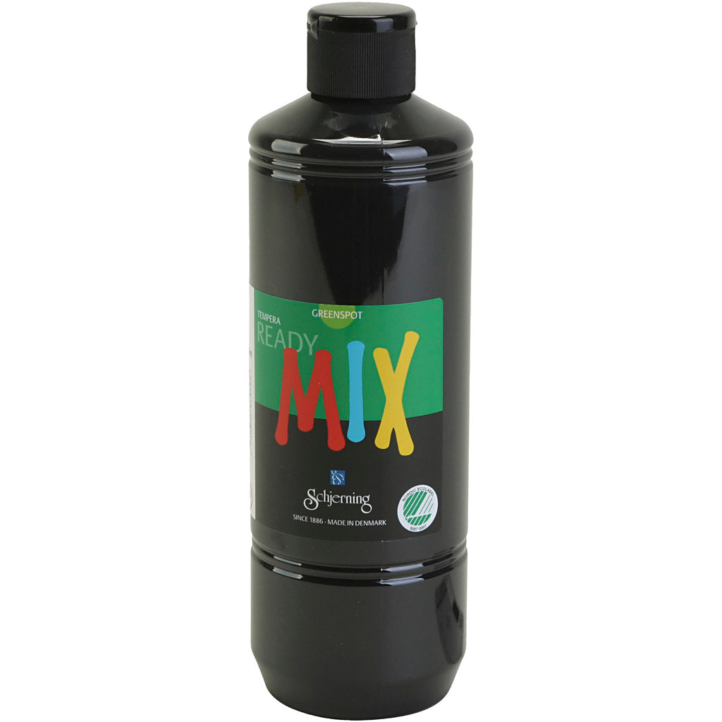 Schjerning greenspot plakaatverf, matt, zwart, 500 ml 1 fles