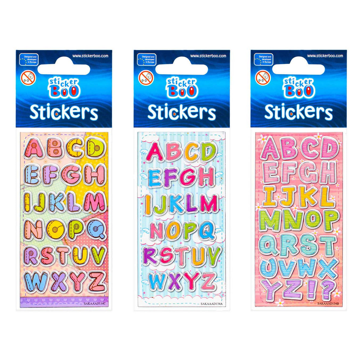 Sticker sheet letters