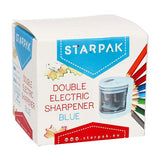 Apontador de lápis elétrico duplo, branco