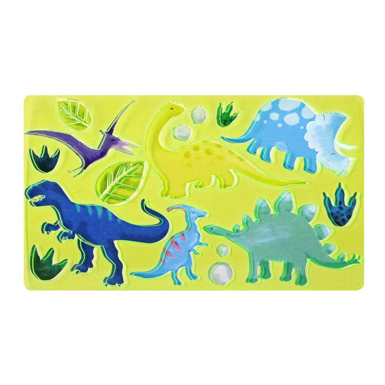 Tekensjabloon dinosaurussen, kosmos