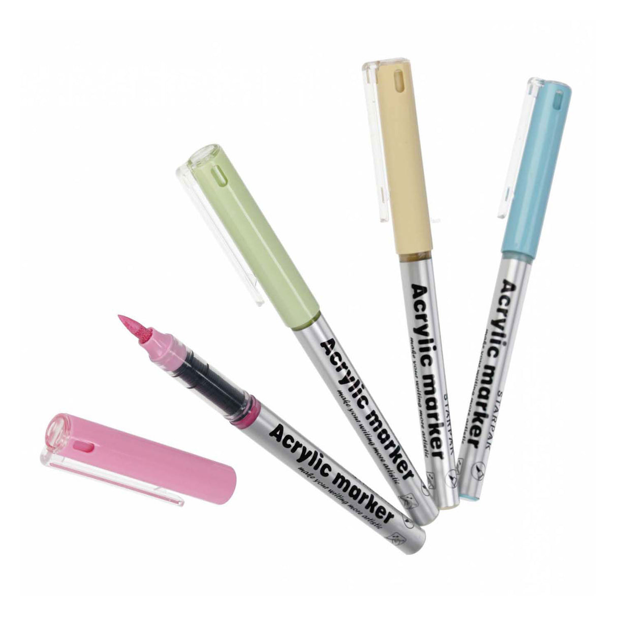 Acrylic pastel markers, 4 pcs.