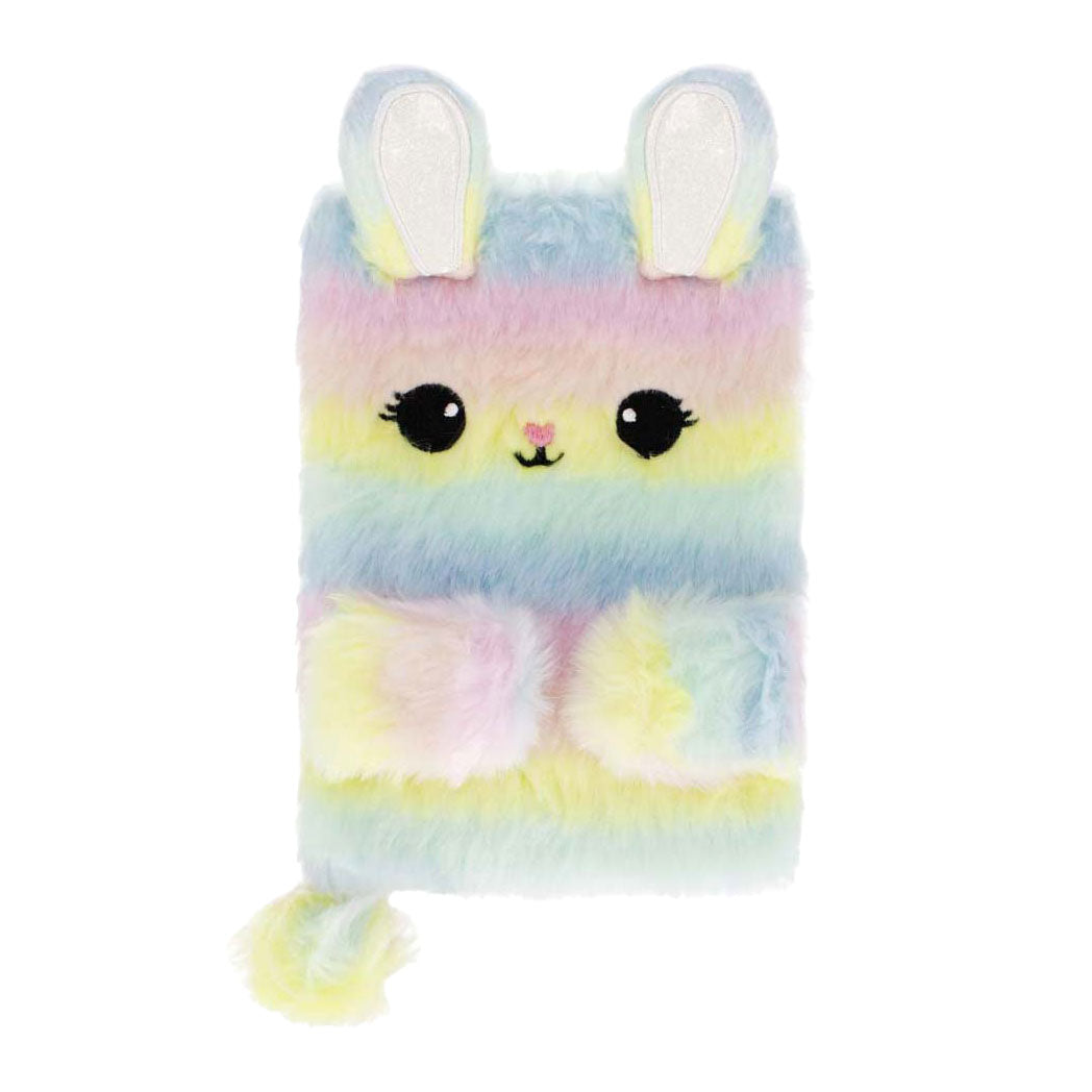Plush notebook rabbit pastel