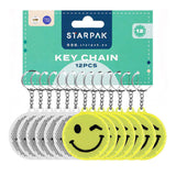 Reflecterende sleutelhanger emoticon, 12st.