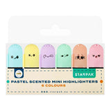 Mini geurmarkeerstift pastel, 6st.