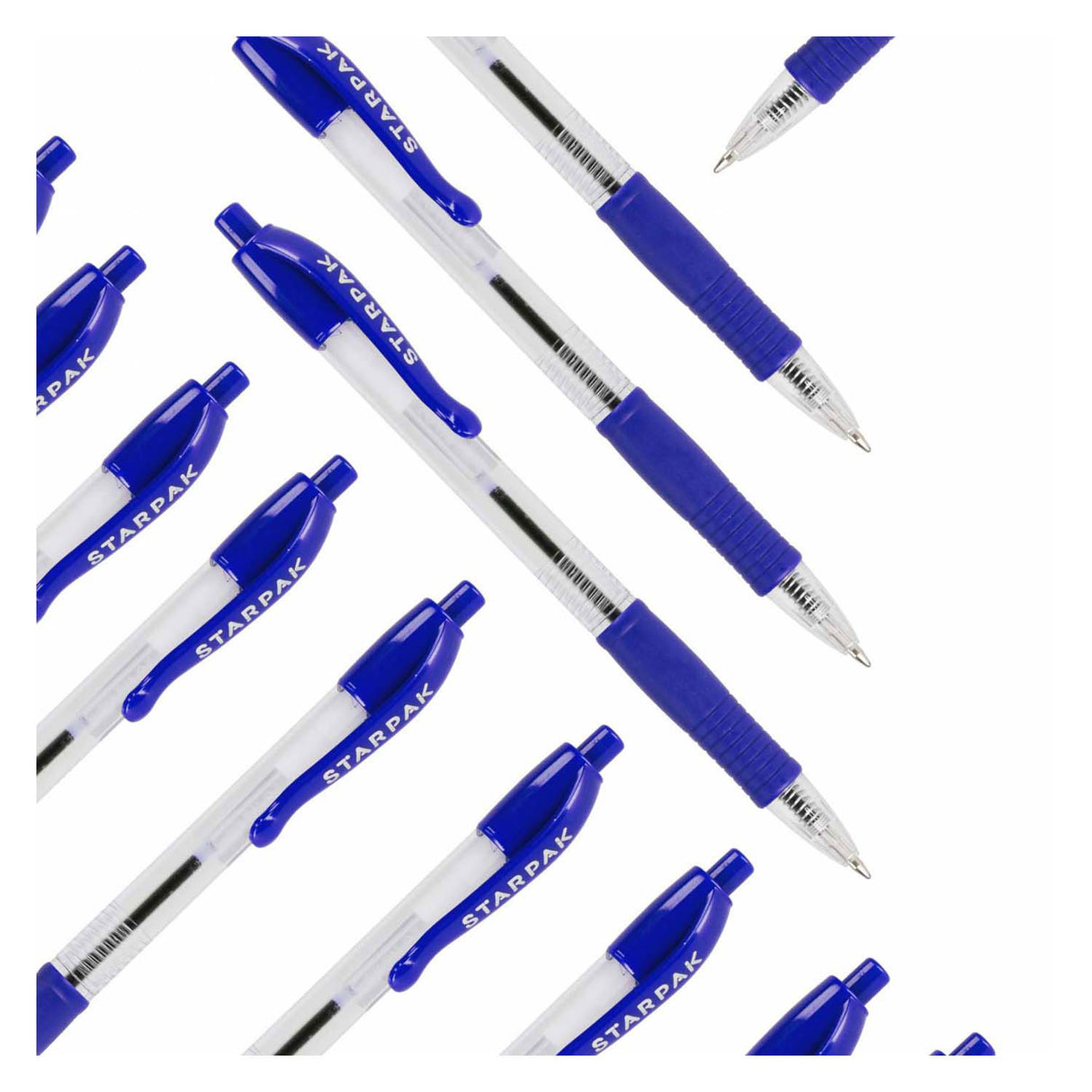 Balpen met grip blauw, 36st.