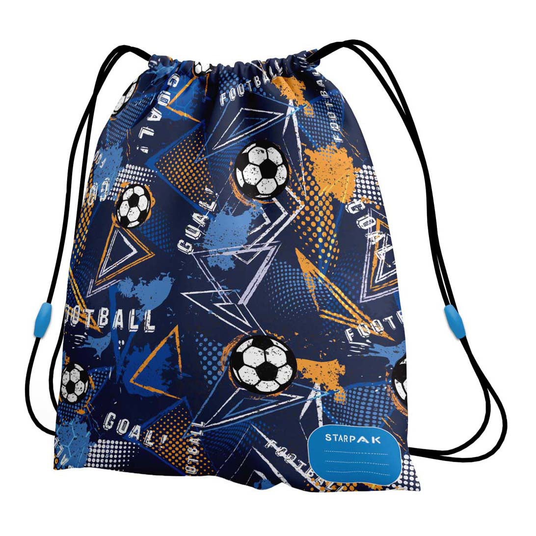 Gymtas voetbal blauw